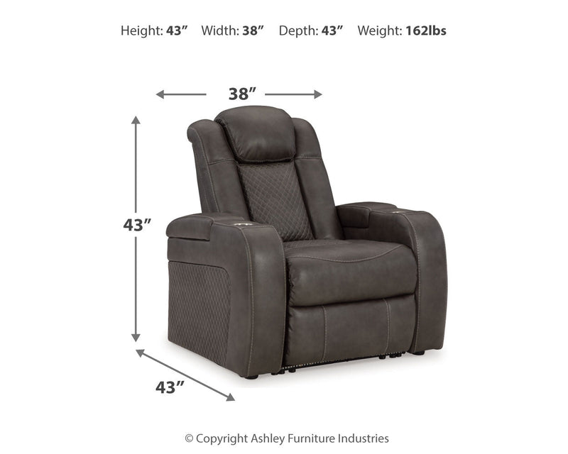 Fyne-Dyme Sofa, Loveseat and Recliner in Shadow - PKG016477