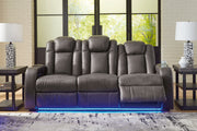 Fyne-Dyme Sofa, Loveseat and Recliner in Shadow - PKG016477