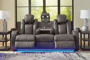 Fyne-Dyme Sofa, Loveseat and Recliner in Shadow - PKG016477