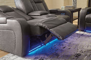 Fyne-Dyme Sofa, Loveseat and Recliner in Shadow - PKG016477
