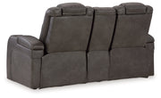 Fyne-Dyme Sofa, Loveseat and Recliner in Shadow - PKG016477