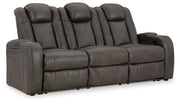 Fyne-Dyme Sofa, Loveseat and Recliner in Shadow - PKG016477