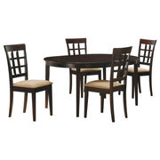 Gabriel 5-piece Extension Leaf Dining Table Set Cappuccino - 100770-S5