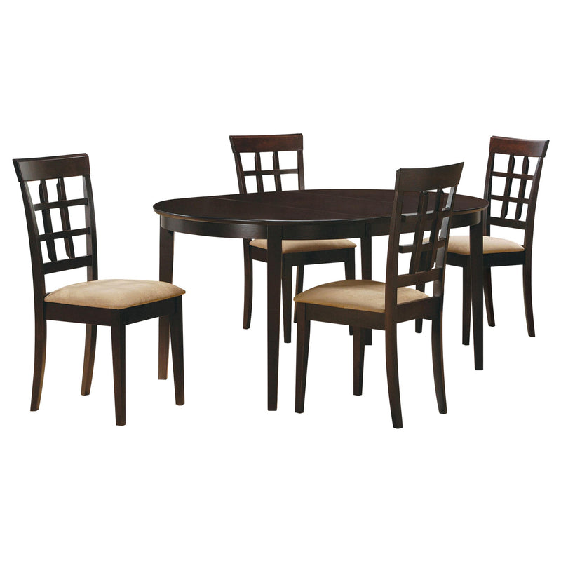 Gabriel 5-piece Extension Leaf Dining Table Set Cappuccino - 100770-S5