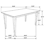 Gabriel 5-piece Rectangular 59-inch Dining Set Cappuccino - 100771-S5A