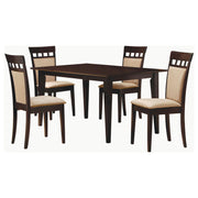 Gabriel 5-piece Rectangular 59-inch Dining Set Cappuccino - 100771-S5A