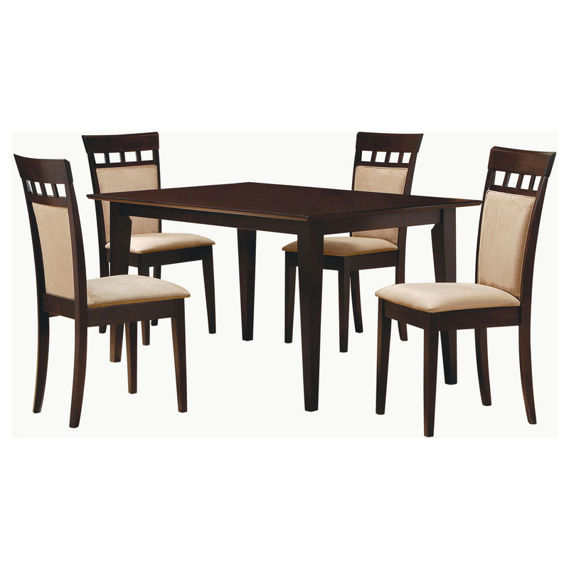 Gabriel 5-piece Rectangular 59-inch Dining Set Cappuccino - 100771-S5A