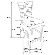 Gabriel 5-piece Square Counter Height Dining Set Cappuccino - 100438-S5