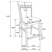 Gabriel 5-piece Square Counter Height Dining Set Cappuccino - 100438-S5A