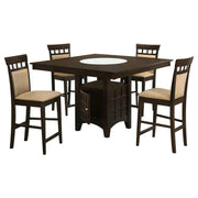 Gabriel 5-piece Square Counter Height Dining Set Cappuccino - 100438-S5A