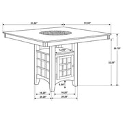 Gabriel 52-inch Counter Height Dining Table Cappuccino - 100438