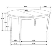 Gabriel 7-piece Extension Leaf Dining Table Set Cappuccino - 100770-S7