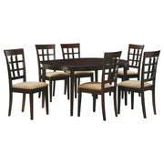Gabriel 7-piece Extension Leaf Dining Table Set Cappuccino - 100770-S7
