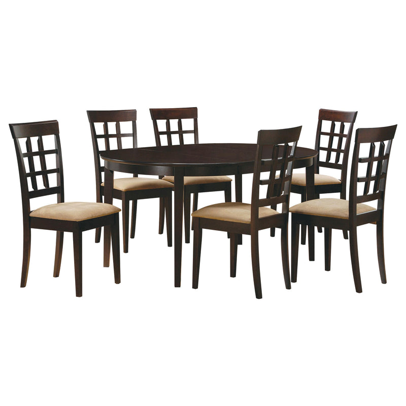 Gabriel 7-piece Extension Leaf Dining Table Set Cappuccino - 100770-S7