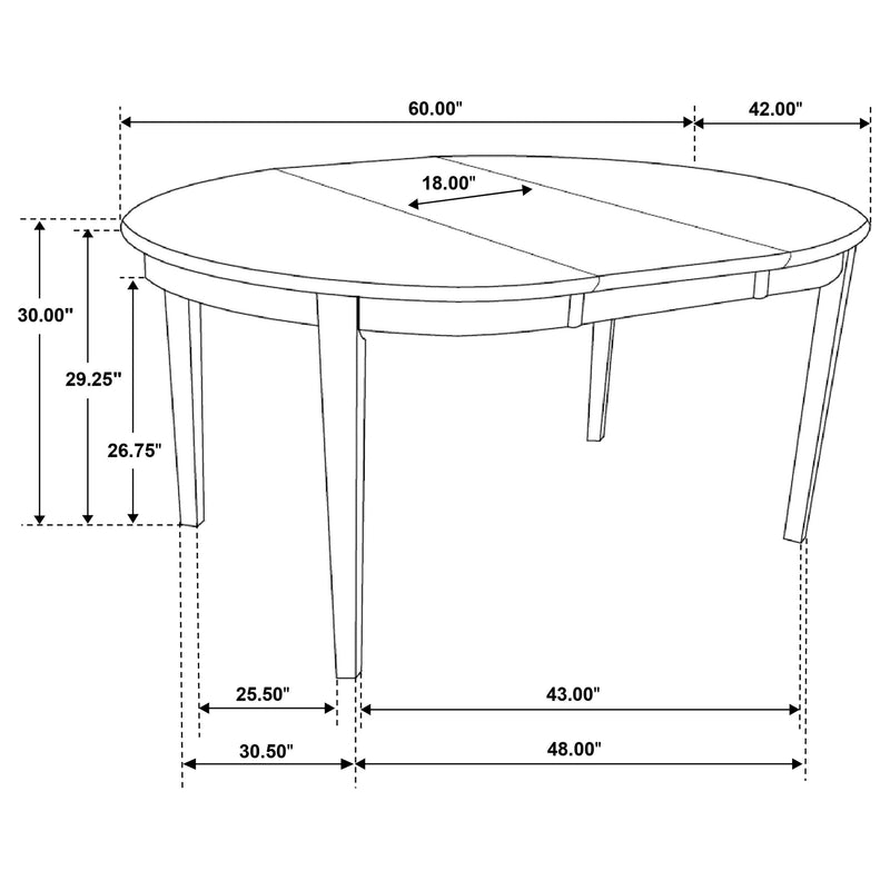 Gabriel 7-piece Extension Leaf Dining Table Set Cappuccino - 100770-S7A