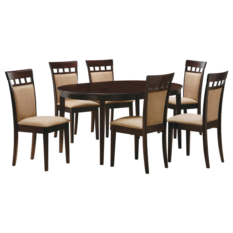 Gabriel 7-piece Extension Leaf Dining Table Set Cappuccino - 100770-S7A
