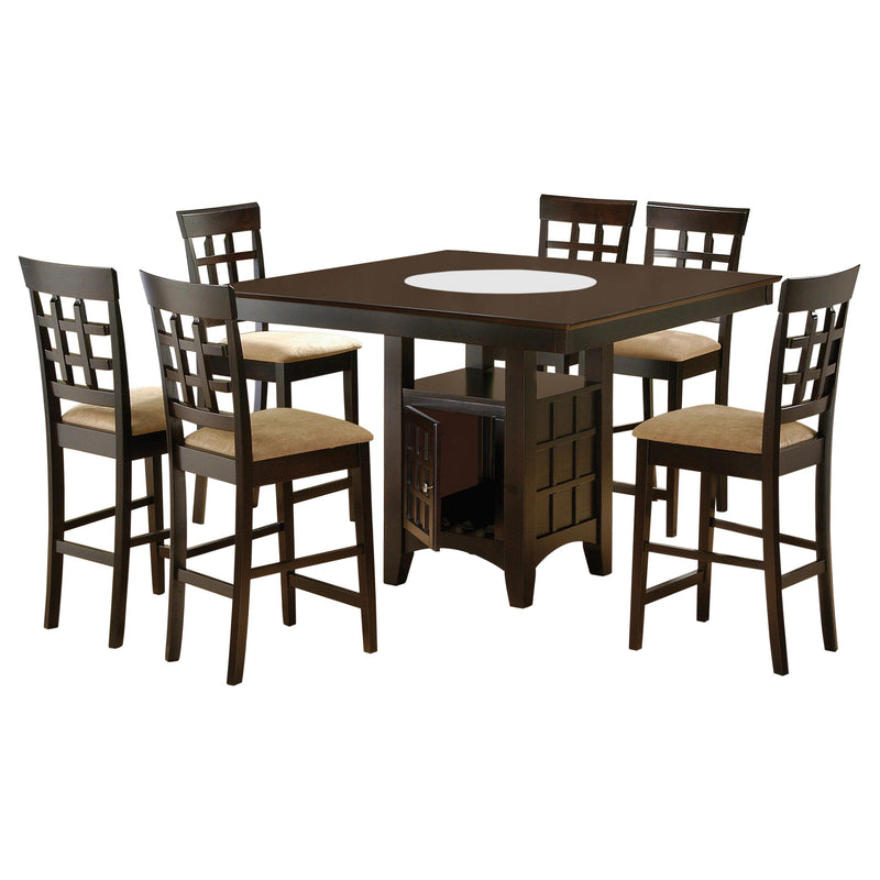 Gabriel 7-piece Square Counter Height Dining Set Cappuccino - 100438-S7