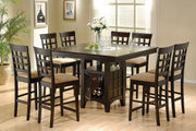 Gabriel 9-piece Square Counter Height Dining Set Cappuccino - 100438-S9