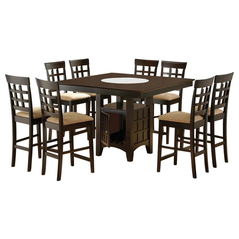 Gabriel 9-piece Square Counter Height Dining Set Cappuccino - 100438-S9