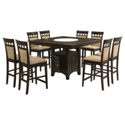 Gabriel 9-piece Square Counter Height Dining Set Cappuccino - 100438-S9A