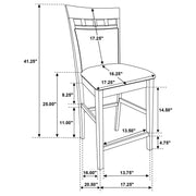 Gabriel Closed Back Counter Chair Cappuccino (Set of 2) - 100219