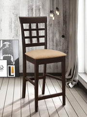 Gabriel Lattice Back Counter Chair Cappuccino (Set of 2) - 100209
