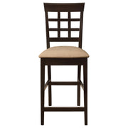 Gabriel Lattice Back Counter Chair Cappuccino (Set of 2) - 100209