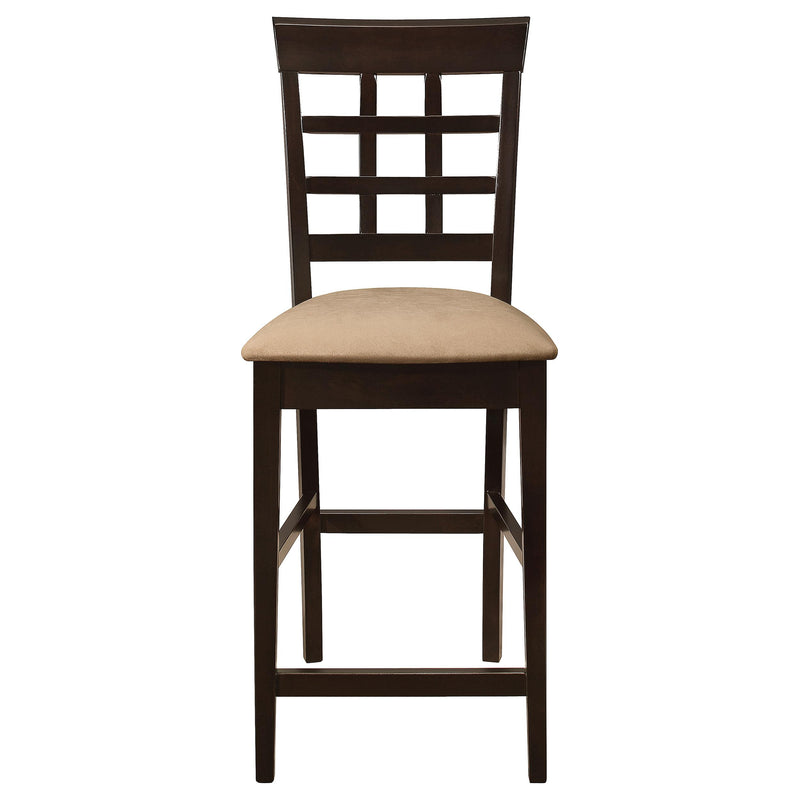 Gabriel Lattice Back Counter Chair Cappuccino (Set of 2) - 100209
