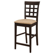 Gabriel Lattice Back Counter Chair Cappuccino (Set of 2) - 100209