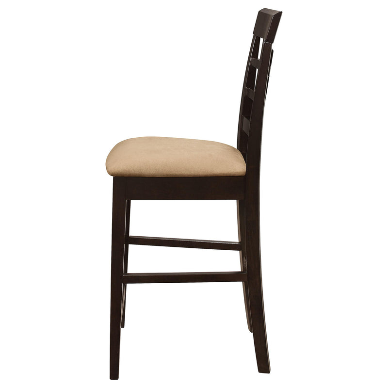 Gabriel Lattice Back Counter Chair Cappuccino (Set of 2) - 100209