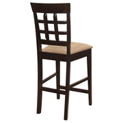 Gabriel Lattice Back Counter Chair Cappuccino (Set of 2) - 100209