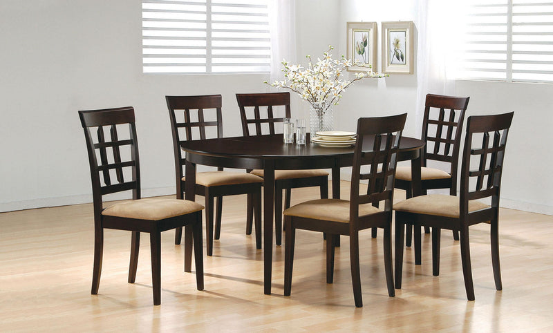 Gabriel Lattice Back Dining Side Chair Cappuccino (Set of 2) - 100772