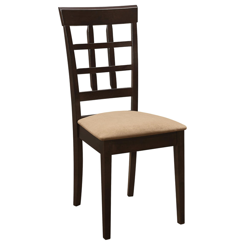 Gabriel Lattice Back Dining Side Chair Cappuccino (Set of 2) - 100772