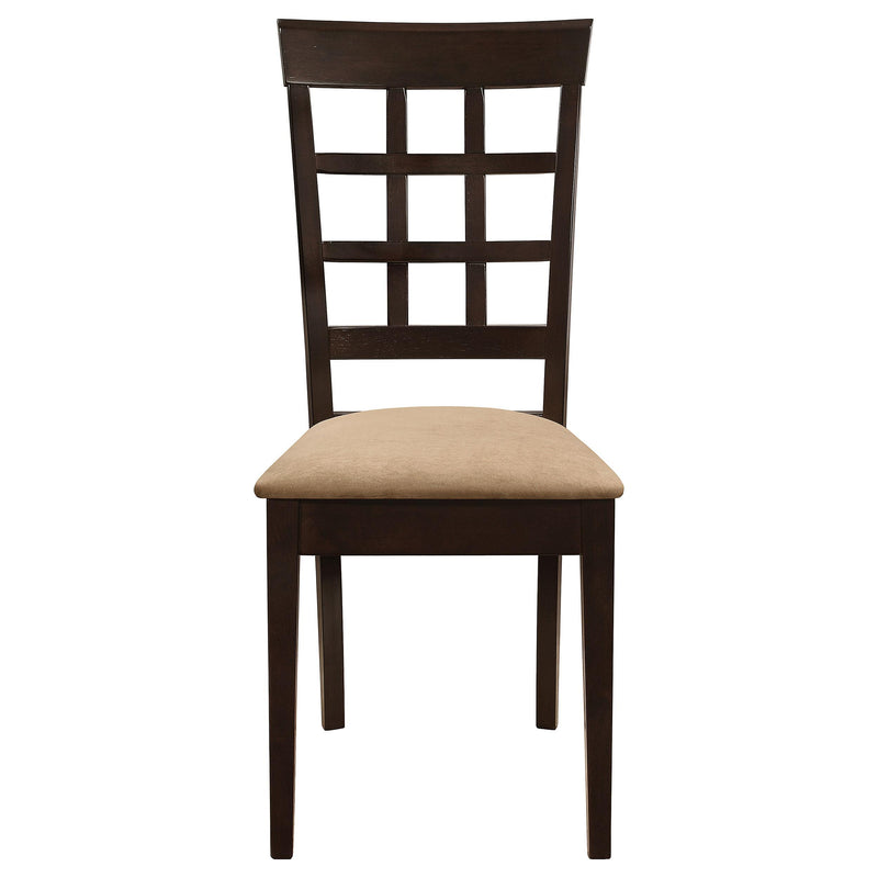 Gabriel Lattice Back Dining Side Chair Cappuccino (Set of 2) - 100772