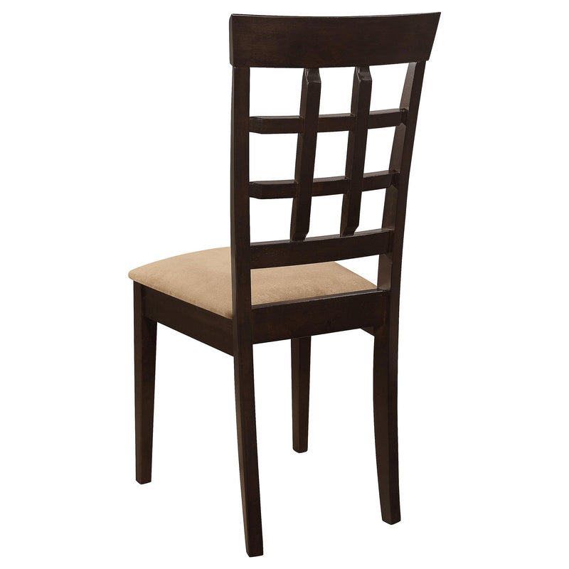 Gabriel Lattice Back Dining Side Chair Cappuccino (Set of 2) - 100772