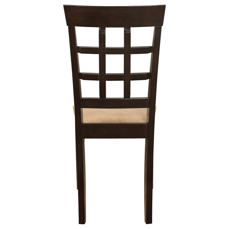 Gabriel Lattice Back Dining Side Chair Cappuccino (Set of 2) - 100772