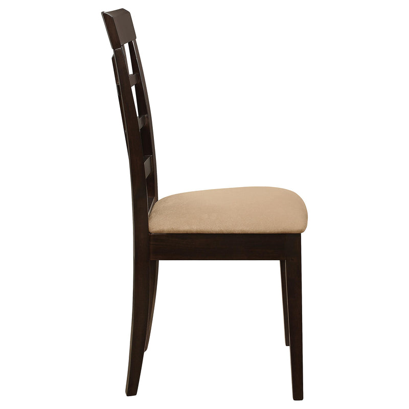 Gabriel Lattice Back Dining Side Chair Cappuccino (Set of 2) - 100772