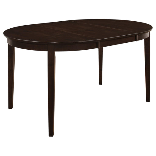 Gabriel Oval 60-inch Extension Leaf Dining Table Cappuccino - 100770