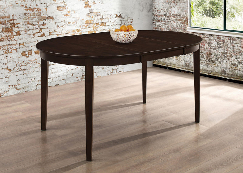 Gabriel Oval 60-inch Extension Leaf Dining Table Cappuccino - 100770