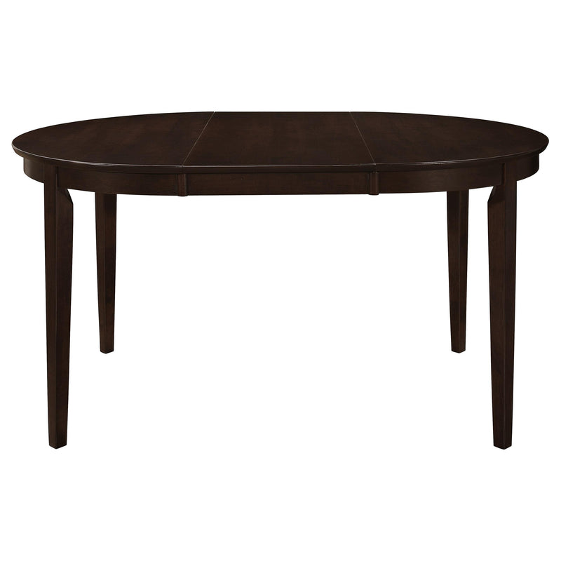 Gabriel Oval 60-inch Extension Leaf Dining Table Cappuccino - 100770
