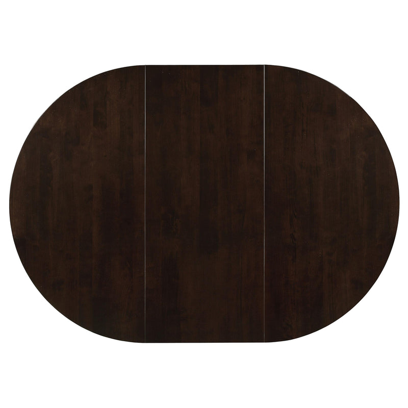 Gabriel Oval 60-inch Extension Leaf Dining Table Cappuccino - 100770