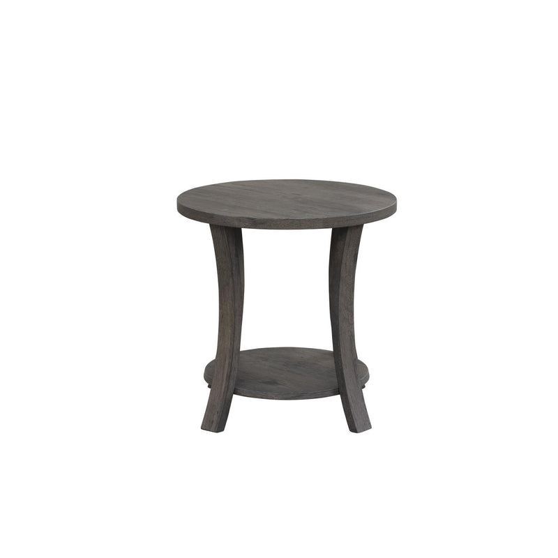 Gabriella - Dark Gray 3PC Coffee Table Set, Oval Shape Coffee Table and 2 Round Shape End Tables with Storage Shelves - T125-3PC-Set