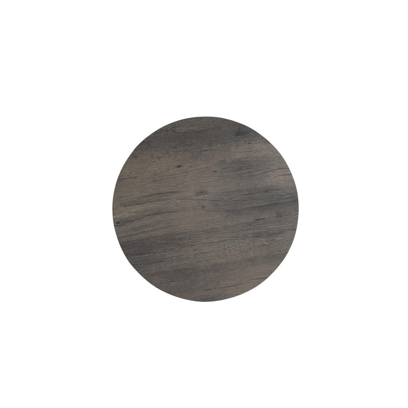 Gabriella - Dark Gray 3PC Coffee Table Set, Oval Shape Coffee Table and 2 Round Shape End Tables with Storage Shelves - T125-3PC-Set