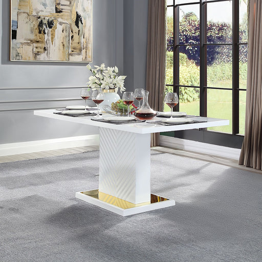 Gaines Dining Table W/Pedestal Base - DN01258