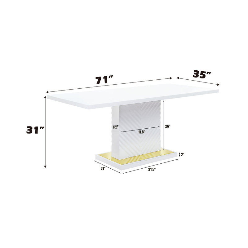 Gaines Dining Table W/Pedestal Base - DN01258