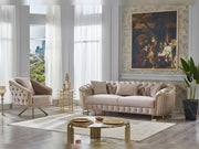 Galata 3-pieces (Sofa & Loveseat & Chair) Livingroom in Anthracite - 200-SUM-GAL-VELVET412-321