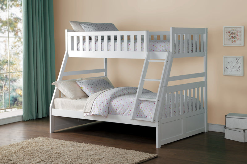 Galen White Twin/Full Bunk Bed | B2053 - Gate FurnitureBunk Bed