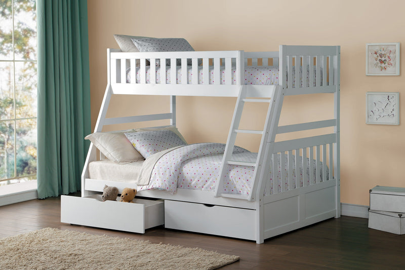 Galen White Twin/Full Bunk Bed | B2053 - Gate FurnitureBunk Bed