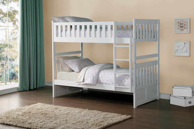 Galen White Twin/Twin Bunk Bed | B2053 - Gate FurnitureBunk Bed