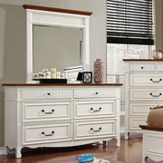 Galesburg White/Oak Mirror - CM7040M
